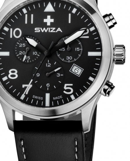 Zegarek SWIZA Siriuz Chrono SST black-black WAT.0353.1001