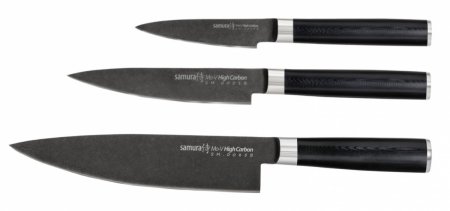 Samura MO-V Stonewash zestaw 3 noży kuchennych box