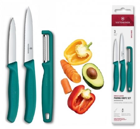 Zestaw 2 noży do warzyw i owoców Swiss Classic z obieraczką Victorinox 6.7114.33C1