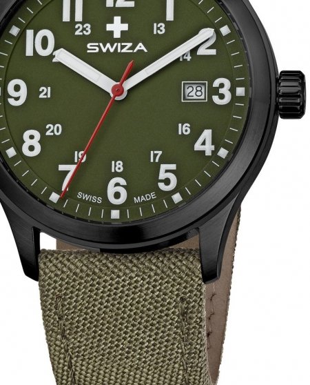 Zegarek SWIZA Kretos Gent SST black-olive-olive WAT.0251.1101
