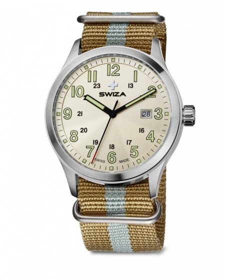 Zegarek SWIZA Kretos Gent SST silver-sand WAT.0251.1010
