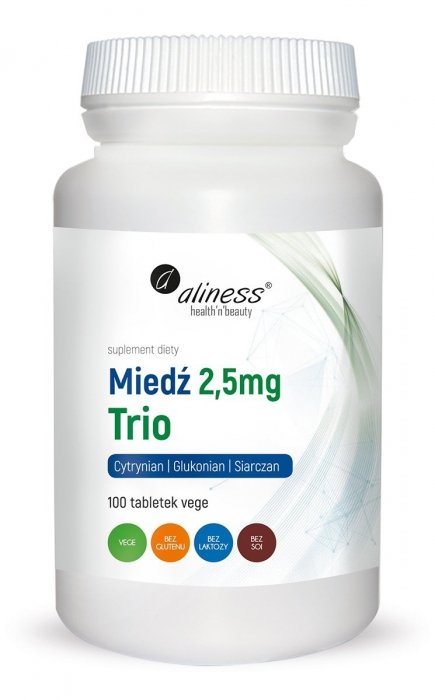 Miedź trio 2,5 mg x 100 vege  Aliness