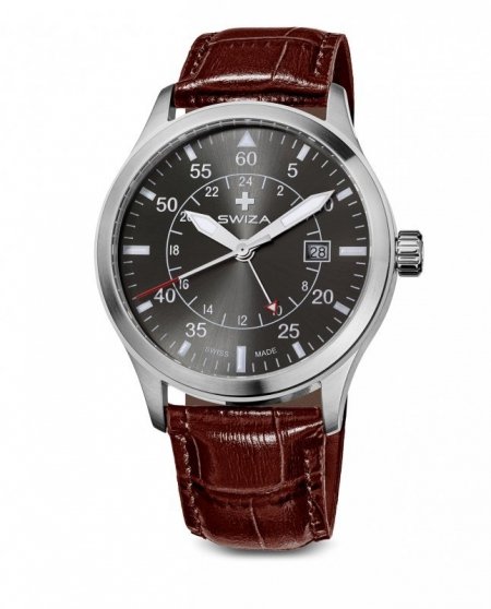 Zegarek SIRIUZ GMT, SST, anthrac., brown WAT.0352.1003
