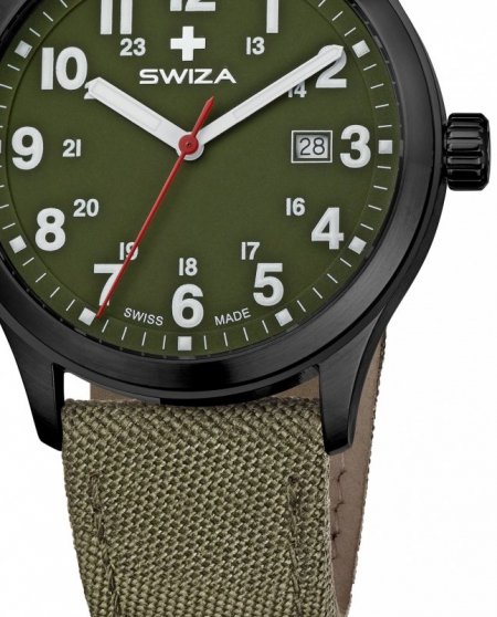 Zegarek SWIZA Kretos Gent SST black-olive-olive WAT.0251.1101