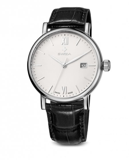 Zegarek SWIZA Alza Gent SST white-black WAT.0141.1002
