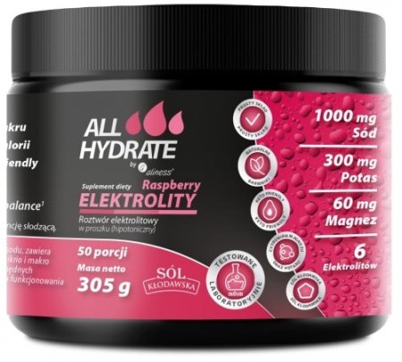 MEDICALINE Aliness AllHydrate Elektrolity Raspberry 305g