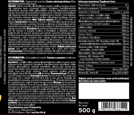 KFD Pre-Workout + 500g Tropikalny