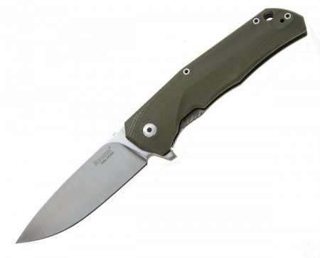 Nóż LionSteel T.R.E. G10 Green, Stone Washed Blade (TRE GGR)
