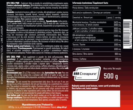 KFD CRE PWR Cola - Lime