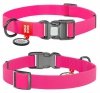 Collar Waterproof Obroża wodoodporna z QR-paszportem, plastikowy fastex, S 15mm/25-35cm różowa