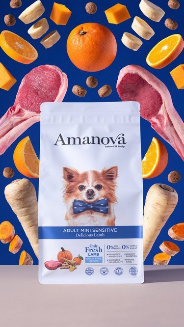 Amanova Dog Adult Mini Sensitive Delicious Lamb - jagnięcina 800g