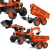 FALK Traktorek Kubota Pomarańczowy z Przyczepką od 3 Lat