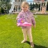 WOOPIE Kosiarka Ręczna Maszyna do Robienia Baniek Mydlanych Różowa