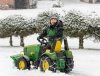 RollyX-Trac Premium John Deere Traktor na Pedały Łyżka Ciche Koła  3-10 Lat do 50kg Rolly Toys - Zielony