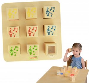 Drewniany Sorter Sensoryczny Łączenie Dźwięków Masterkidz Montessori
