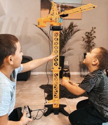 WOOPIE Dźwig Żuraw Zdalnie Sterowany 103 cm R/C Ciężarówka Koparka  + 4 Akc.