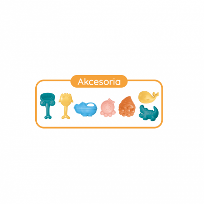 WOOPIE Zestaw do Piasku 3w1 Walizka Piesek + Zabawka Wodna - 8 szt.