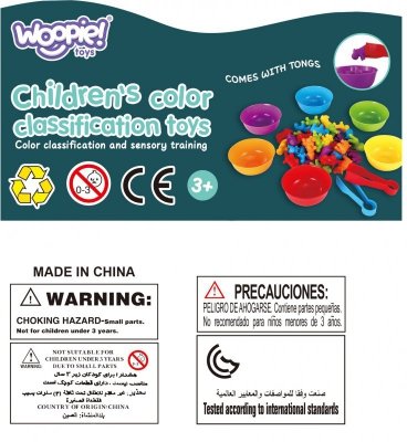 WOOPIE Zestaw Edukacyjny Nauka Liczenia Montessori Sorter Dinozaury 95 el.