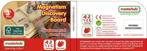MASTERKIDZ Zabawa Magnetyczna Tablica Edukacyjna Kompas Montessori