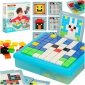 Układanka kreatywna logiczna klocki puzzle mozaika 175 elementów 
