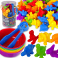 WOOPIE Gra Edukacyjna Montessori Sorter Kolorów Dinozaury 56 el. 