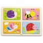 VIGA Drewniane Puzzle Owady 4w1 