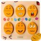 MASTERKIDZ Tablica do Nauki Emocji Drewniane Jajka jaki Humor? Montessori 