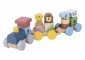 TOOKY TOY Kolejka Drewniana ze Zwierzątkami Klocki Układanka Montessori 