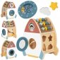 TOOKY TOY Kosmiczna Rakieta Aktywności Sorter Labirynt Drewniany 