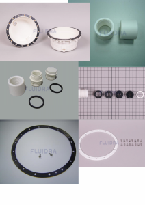 Nisza dla lamp standard / folia / poliester / astralpool 00364 komplet ( dwie uszczelki, dwa kołnierze oraz komplet dławików i śrub ) 