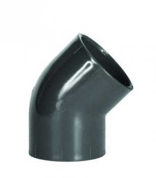 Kolano 45 stopni 2 x 63 mm klej