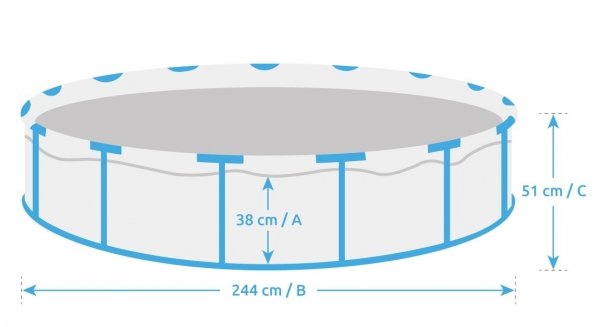 Basen stelażowy INTEX -  244 x 51 cm
