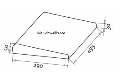 Kamień brzegowy Hobby Pool BWT - piaskowy do basenu prostokątnego  3,5 x 7 m