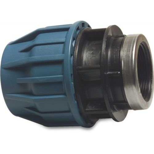 Złączka przejściowa PP 63 mm x 2&quot; zacisk x GW 10bar czarno