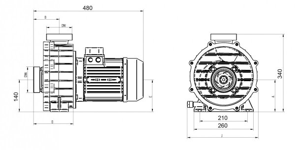 Pompa Bravus 300T - 66m3/h - 2,2 kW - 400V