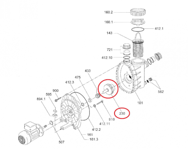 Wirnik pompy SPECK Badu Magic 4/ Picco 5  od 2020 r - 2921623048