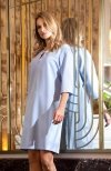 Stylove S394 sukienka z łezką w dekolcie błękitna 
