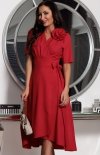 Elizabeth Rosa sukienka midi z różą czerwona-1