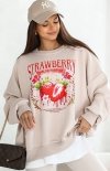 Oversizowa bluza damska Strawberry