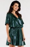 Oversizowa zielona sukienka A561