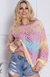 Oversizowy sweter multikolor 30082-1