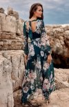 Stylowa sukienka maxi w kwiaty 0219/D45-3