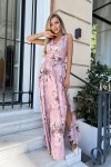 Elegancka sukienka maxi w kwiaty 245-20-1