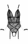 Cottelli koronkowe body z kajdankami-2