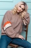Luźny sweter damski cappucino 30079-1