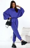 Dres Heart – oversizowa bluza i spodnie z szeroką gumą w pasie fioletowy