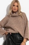 Sweter latte z golfem Fobya F1270