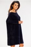 Awama A618 oversizowa sukienka sweterkowa-1