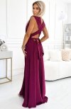 Numoco 509-3 elegancka długa suknia wiązana na wiele sposobów tył