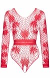 Beauty Night Regina body siateczkowe czerwone-1